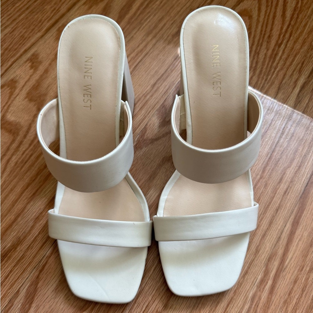 Nine West 2 Strap Block Heel Sandals